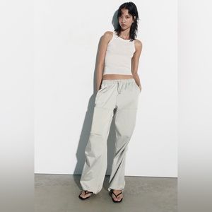 ZARA - SATIN EFFECT PARACHUTE PANTS